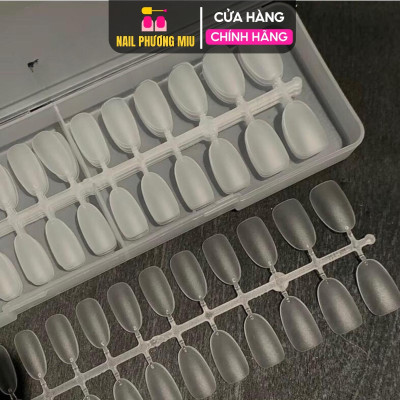 Móng Úp Nhám Trong Form Vuông Ngắn, Form Hạt Na Mỏng, Siêu Nhẹ, Dẻo, Bền Đẹp Hộp Móng Nhám Sẵn Theo Vỉ Làm Nail Tiện Lợi