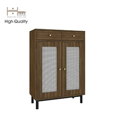 [Happy Home Furniture] ROTAN, Tủ giày 2 ngăn kéo 2 cửa mở - chân sắt, 70cm x 34cm x 100cm ( DxRxC), TCM_131