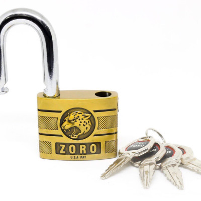 Ổ khóa ZORO đầu báo chìa xe hơi càng ngắn cao cấp thép chống gỉ - chống nước - khóa cửa ngoài trời - hàng chính hãng