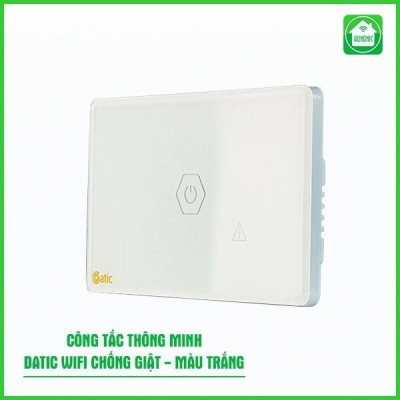 [CHỐNG GIẬT] Công tắc cảm ứng Hunonic Datic 1 Nút Công Suất Lớn kết nối Wifi điều khiển bình nóng lạnh, điều hoà