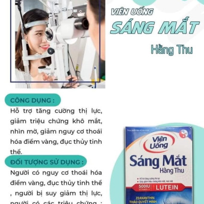 Viên Uống Sáng Mắt HT dành người thái hoá điểm vàng, bị suy giảm thị lực, khô mắt, mờ mắt