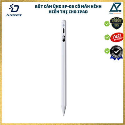 Bút cảm ứng cho Ipad 2024/ iPad Pro/ Ipad Air/ Ipad Mini/ Ipad Gen 6,7,8,9,10 Dux Dicis SP-06 Stylus Pen có màn hình_ Hàng Chính Hãng