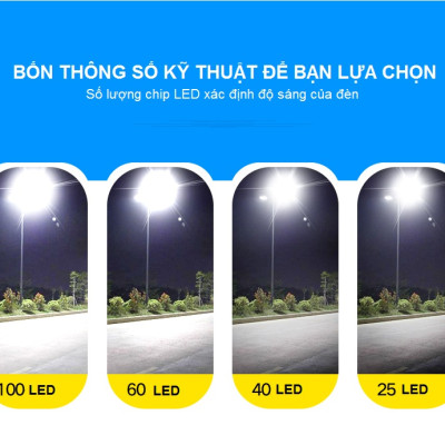 Đèn Led Năng Lượng Mặt Trời Chiếu Sáng Ngoài Trời IP65 100W AZONE
