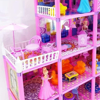Đồ Chơi Cho Bé Gái, Nhà Búp Bê Cỡ Lớn 194 Chi Tiết, Đồ Chơi Búp Bê Barbie, Quà Tặng Sinh Nhật