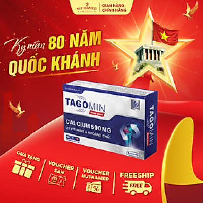 Viên uống Tagomin Bonecare hỗ trợ ngăn ngừa loãng xương, tạo khung xương chắc khỏe (30 viên) - Nutramed