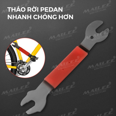 Cờ Lê Tháo Pedan xe đạp size 15-17mm 2 đầu chất liệu Thép bọc chống trơn cao su Mai Lee