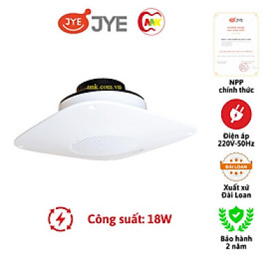 Quạt hút thông gió âm trần JY-B90132N 18W KT 278X278mm JYE hàng chính hãng