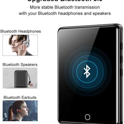 Máy Nghe Nhạc Ruizu M6 - Màn Hình Cảm Ứng 2.8 Inches, Bluetooth 5.0, Loa Ngoài, Pin 50h - Hàng Chính Hãng