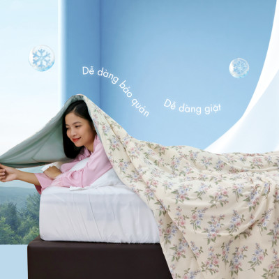 [CHĂN HÈ MÁT LẠNH] Mền lạnh I Cool Advance NIN House NM8033 2mx2m2 | Chần Ice Silk lạnh như tencel, Chăn điều hoà nhiều độ