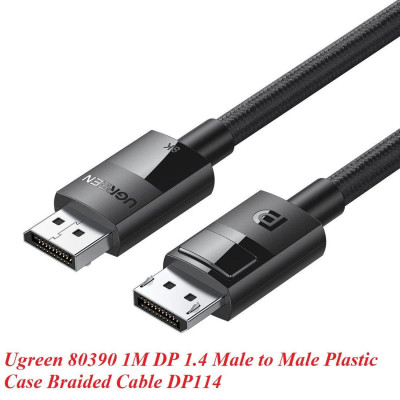 Ugreen UG80390DP114TK 1m 8K 1.4 màu đen cáp dp ra displayport hợp kim bọc lưới chống nhiễu - HÀNG CHÍNH HÃNG