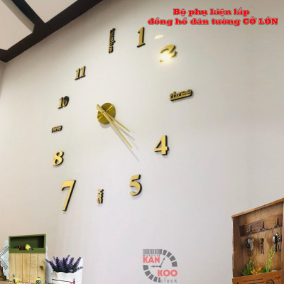 (COMBO- 08}- Bộ phụ kiện 05 MÓN lắp đồng hồ dán tường cỡ lớn 1.2 mét, đồng hồ dán tường 3Dcó kim phút 31.5cm tính từ tâm