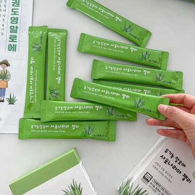 THẠCH COLLAGEN NHA ĐAM SÂM NHO XANH HỮU CƠ (set 30 gói) HỖ TRỢ ĐẸP DA