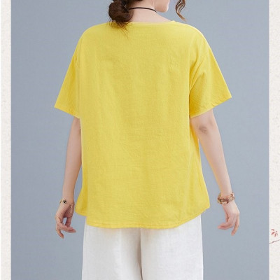 Aó đũi nữ tay lỡ kín đáo 3 màu thanh lịch full size 40-65kg Thời trang trung niên nữ Haint Boutique ALE19