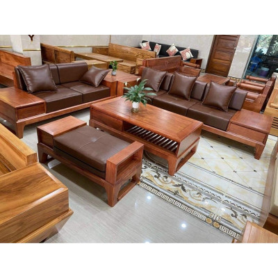 Bộ bàn ghế Đại Phát phòng khách gỗ hương giá thật