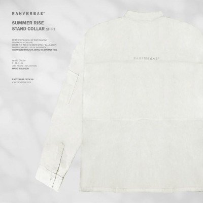 Áo Sơmi RANV RBAE STAND COLLAR Trắng