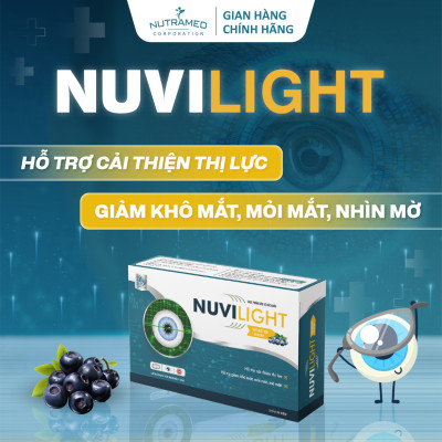 Viên uống Nuvilight hỗ trợ tăng cường thị lực, giảm khô mắt mỏi mắt (Hộp 30 viên) - Nutramed