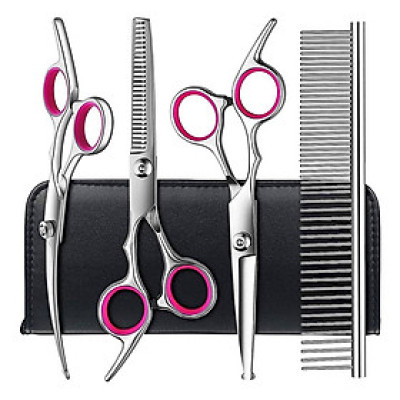 Bộ Kéo Spa Cắt Tỉa Lông 3 Kéo Và 1 Lược Chuyên Dụng Cho Chó Mèo
