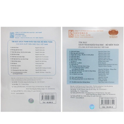 Sách - Combo: Toán Cao Cấp Và Bài Tập Toán Cao Cấp Tập 1 - Đại Số Và Hình Học Giải Tích - KHỔ NHỎ - NXB Giáo Dục - HV
