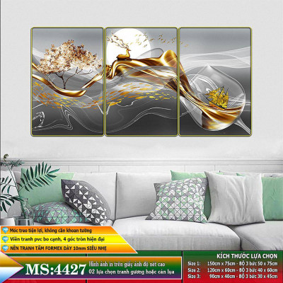 Tranh treo tường trang trí phòng khách, phòng ngủ, phòng ăn:4427L15F