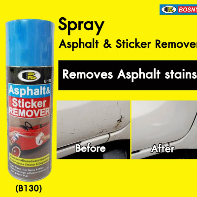 Dung dịch tẩy keo, nhựa đường, băng dính, tẩy decal... Asphalt & Sticker Remover - Bosny B130 - 200 cc - nhập khẩu Thái Lan (tặng kèm khăn lau và khẩu trang bằng vải không dệt)