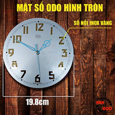 Mặt số nhôm đồng hồ Odo hình tro- số nổi kích thước 19.8cm Kankoo Clock