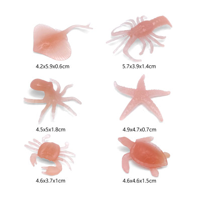 Set 24 đồ chơi mô hình động vật biển dạ quang cho bé