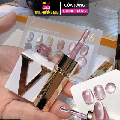 Sơn Mắt Mèo Ánh Trăng Số 05 Màu Hồng Nhạt Milan Vendeeni Lẻ Siêu Hot Chai 15ml, Sơn Gel Đậm Đặc, Nhũ Mắt Mèo Siêu Mịn Đẹp Làm Nail Siêu Sáng Nữ Women