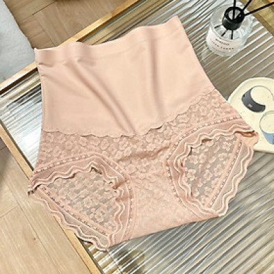 Quần lót nữ cạp cao gen bụng thun lạnh cao cấp viền ren mềm đũng 2 lớp kháng khuẩn,co giãn 4 chiều cạp cao