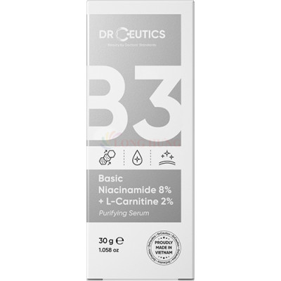 Tinh chất dưỡng da DrCeutics Niacinamide 8% + L-Carnitine 2% (30g) - Hàng chính hãng