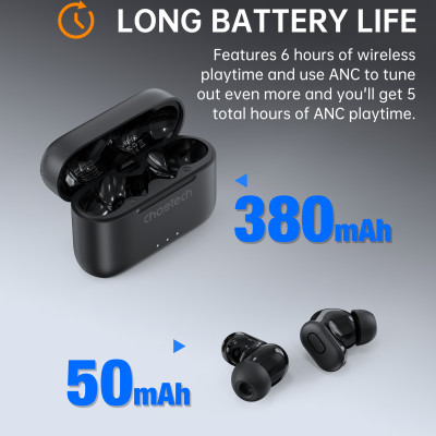 Tai Nghe Choetech BH-T15 Bluetooth Chống Ồn Chủ Động  True Wireless- (Hàng Chính Hãng)