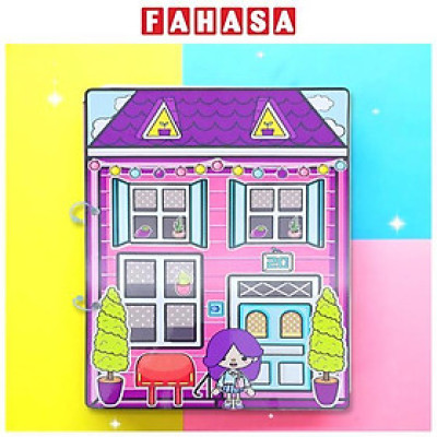 Đồ Chơi Bóc Dán DIY - Ngôi Nhà Búp Bê Tím - Obia