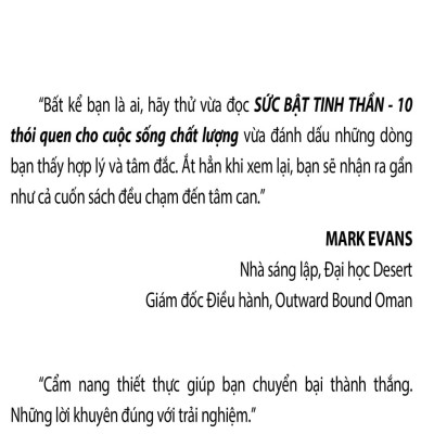 Sức Bật Tinh Thần - 10 Thói Quen Cho Cuộc Sống Chất Lượng