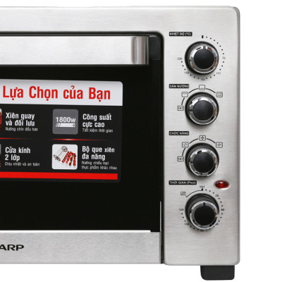 Lò nướng Sharp EO-A384RCSV-ST 38 lít, Công suất 1800W - Hàng chính hãng