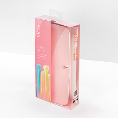 Bộ Cọ Cá Nhân 10 Cây & Ví Hồng VACOSI CANDY PUFFY BRUSH SET - BC34