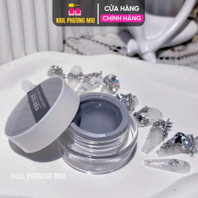 Gel Đính Đá OUBOLI Siêu Bền Hũ 12g Đậm Đặc Không Bị Chảy, Không Cần Chà Nhám Top Độ Bền Cao Dùng Gắn Đá To, Nhỏ, Charm, Bo Chân Đá