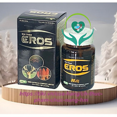 Ích thận eros - Hộp 30 Viên -tăng cường sinh lý, phục hồi chức năng thận, tiểu đêm, đau lưng, Vinaphar