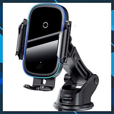 Đế Sạc Không Dây Trên Xe Hơi Siêu Nhanh Công Suất 15W Có Thể Gắn Cửa Gió Hoặc Hút Chân Kính Chính Hãng Baseus