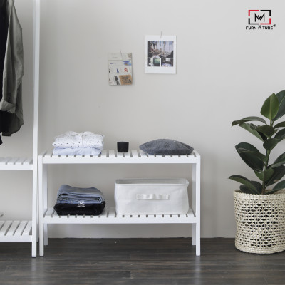 KỆ GIÀY GỖ ĐA NĂNG LẮP RÁP 2 TẦNG 800 - BENCH 2F 800