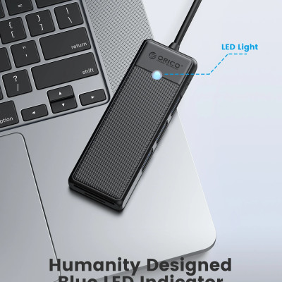 Bộ Chuyển Đổi HUB TypeC 1 USB ra 4 cổng USB 3.0 5Gps/ TF/SD 3.0*1 5Gbps PAPW3AT-C3-015 Orico - Hàng Chính Hãng