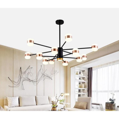 Đèn chùm 12 tay 3 màu ánh sáng độc đáo trang trí nội thất hiện đại sang trọng (có ảnh và video thật)