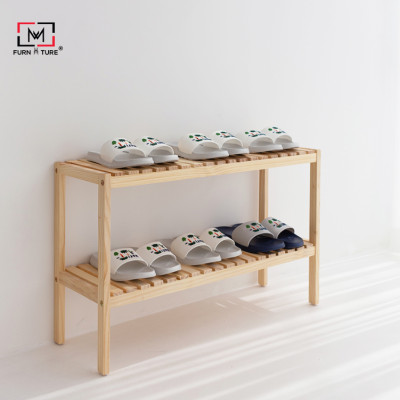 KỆ GỖ ĐỂ GIÀY DÉP XUẤT KHẨU 2 TẦNG SIZE 80CM - BENCH 2 FLOOR NATURAL