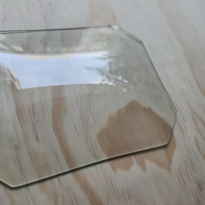 Kính CONG (MO) hình bát giác NGANG (bằng thủy tinh 2mm) dùng cho đồng hồ treo tường, đồng hồ cổ, đồng hồ  treo tường mặt hình bát giác đứng