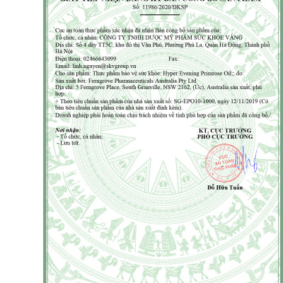 Bộ Sản Phẩm Đẹp Da, Giảm Nám: Viên Nội Tiết Hyper Evening Primrose Oil 180 Viên, Serum Vàng Nhau Thai Cừu Dr Natural Gold Placenta Premium 50ml