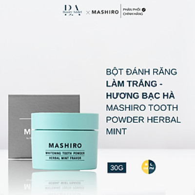 Bột đánh răng làm trắng mùi thảo dược bạc hà Mashiro Tooth Powder Herbal Mint