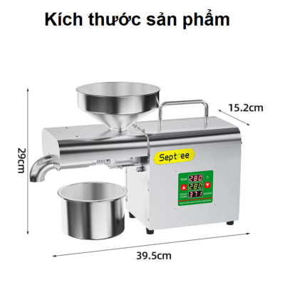 Máy ép dầu ăn thực vật dùng trong gia đình. Thương hiệu Mỹ cao cấp Septree - X3. HÀNG CHÍNH HÃNG