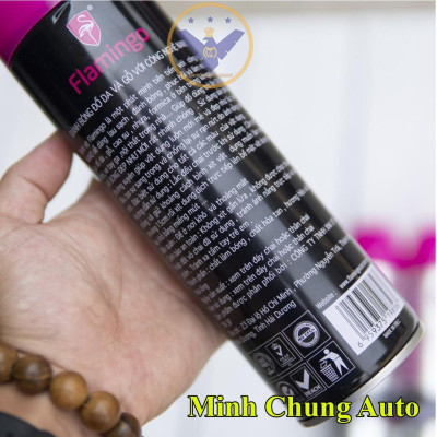 Bình xịt vệ sinh taplo, nhựa, da nội thất xe ô tô Flamingo hương cà phê 500ml