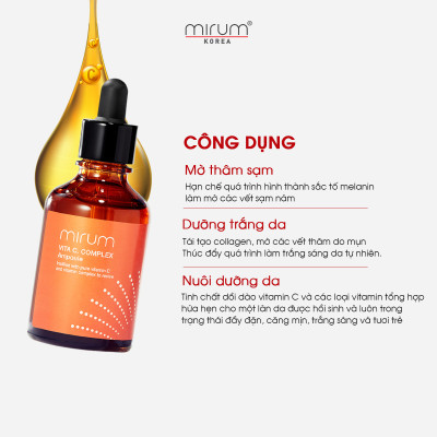 Tinh chất VITAMIN C sáng da, xóa nám và tàn nhang Ampoule Vitamin C Mirum 50ml