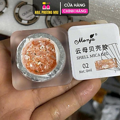Gel Nhũ Xà Cừ Monya 8g Kim Tuyến Lấp Lánh Làm Nail, Tạo Hiệu Ứng Tuyết Ánh Xà Cừ Số 2 Cam Mica Gel Nữ Women