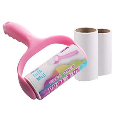 Con lăn bụi hồng có tay cầm làm sạch quần áo, ga giường ( Tặng kèm 2 Con lăn) Linh Chi Bedding