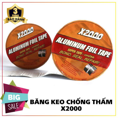 băng keo chống thấm chống dột x2000 kích thước (5cmx5m) new 2021